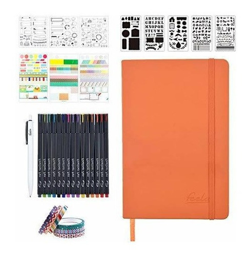 Bullet Dotted Journal Kit A5 Dotted Grid Journal Set Co...