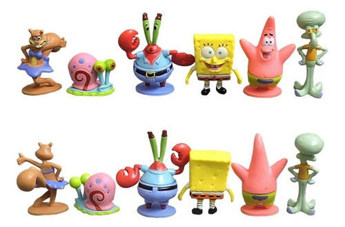 Muñecos Bob Esponja Y Sus Amigos Set X6 Figuras