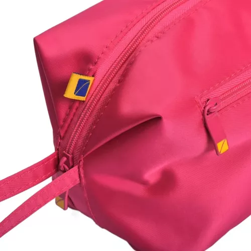 Organizador para el bolso en materiales reciclados rosa