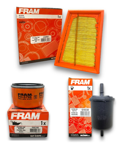 Kit 3 Filtros Fram Renault K4m 1.6 16v Aire Aceite Y Nafta