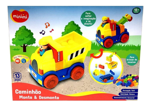 Brinquedo Para Bebê Caminhão Monta E Desmonta Luzes E Sons