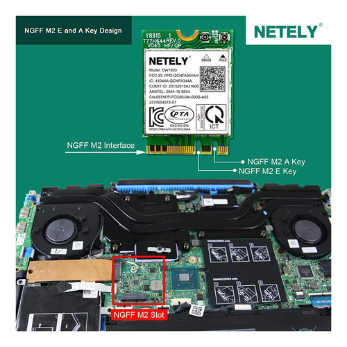 Netely Ieee 802.11ac Wifi 5 Ngff M2 Interface 1200mbps Adapt