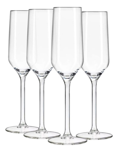 Royal Leerdam Juego 4 Copas Champagne Flauta Cristal 221 Ml