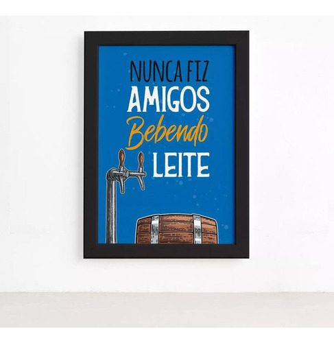 Marco para citas Friends Drinking, marco negro, 33 x 43 cm