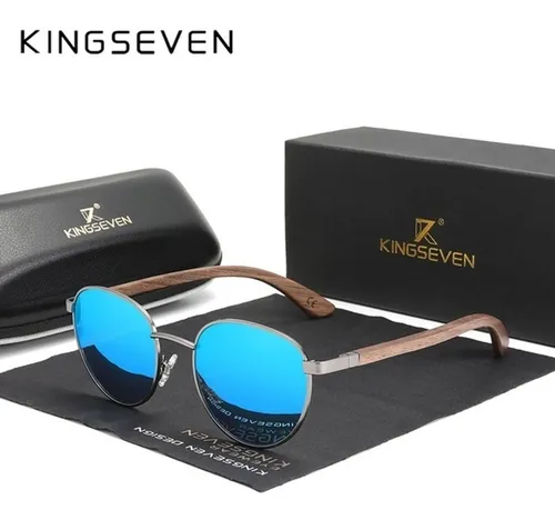 Gafas De Sol Polarizadas De Madera De Nogal Kingseven 5519