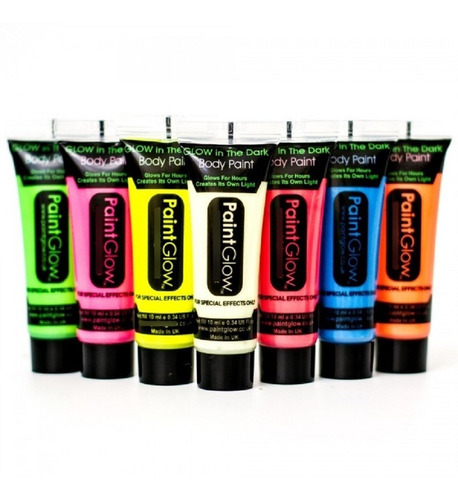 Imagen 1 de 9 de Set De 5 Pintura Party Pintucarita Neon - Paint Glow