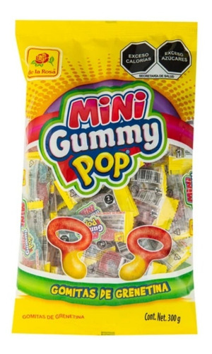 Gomitas mini Gummy Pop de la Rosa 300g con 50 piezas