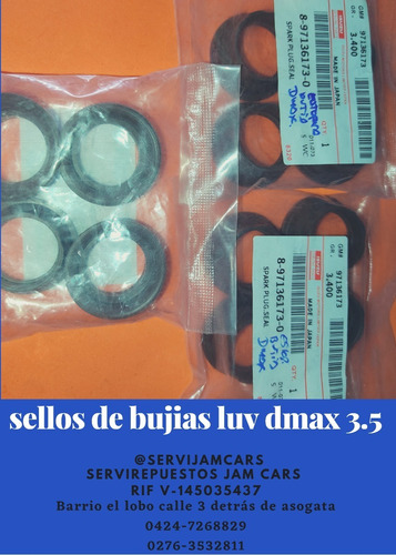 Estopera Sellos Bujia Luv Dmax 3.5 Original Isuzu