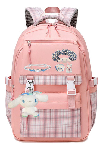 Mochila Escolar Kawaii De Moda + Accesorios,  Gran Capacidad ,multi-bolsillo, Mochila Impermeable, Mochilas Mujer Y Estudiantes