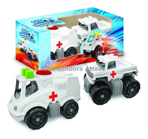 Set De Emergencias Mini Caja Duravit Ambulancia + Camioneta