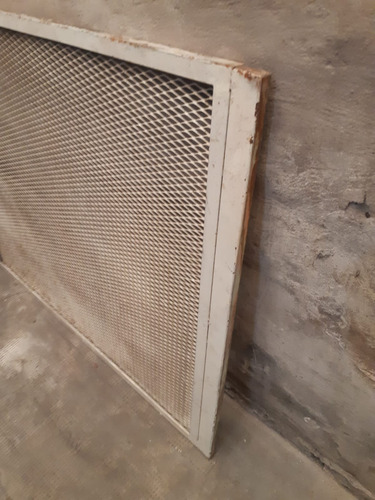 Reja Hierro Marco Angulo Y Tejido 1,06 X 0,98 Metro De Alto Blanco (Usado)