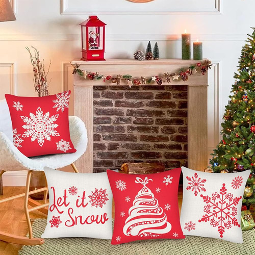 Let It Christmas Christmas Copos De Nieve Cubiertas De Almoh
