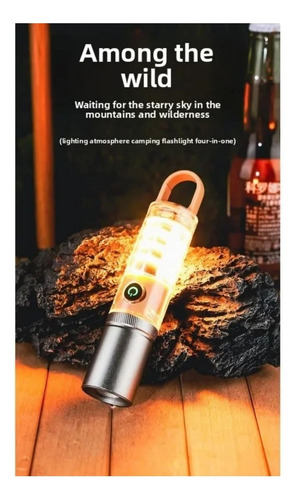 Linterna Recargable 2 En 1 Con Zoom Y Luz Para Camping
