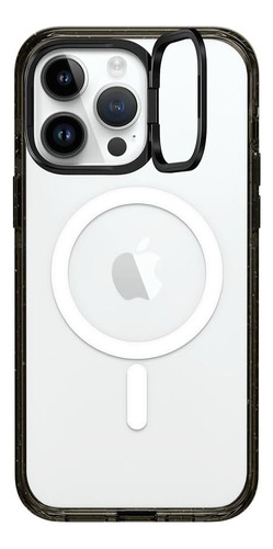 Funda Casetify Para iPhone 15 Pro Max Transp. Magsafe Negro