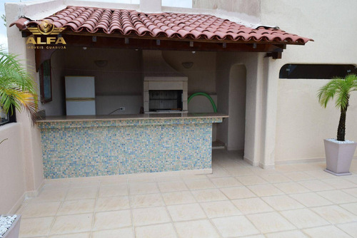 Imagem 7 de 25 de Linda Cobertura Tríplex Na Praia Da Enseada - Lazer - 250 Metros Da Praia - 3 Vagas De Garagem - 200 M² De Área Útil . - Co0029