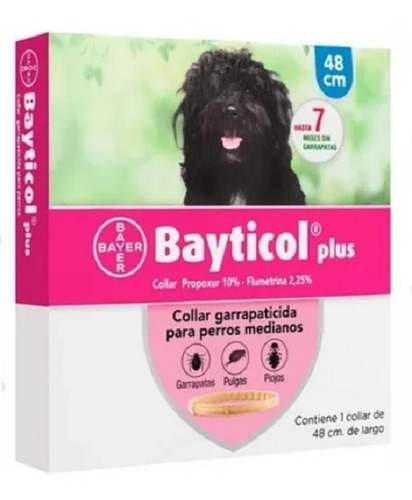 Collar Bayticol Pulgas Garrapatas Perros 48 Cm Medianos