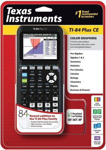 Calculadora Gráfica A Color Texas Instruments Ti-84 Plus Ce