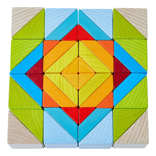 Haba 3d Puzzle Cube Mosaic - Bloques De Madera De 48 Piezas