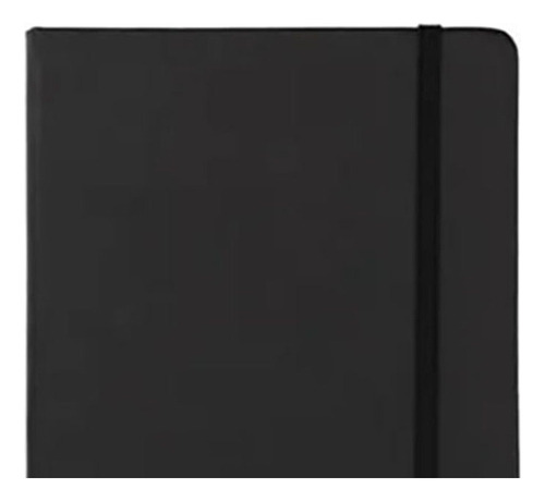 Cuaderno A5 Negro Cómodo Para Escribir, Funda De Piel Sintét