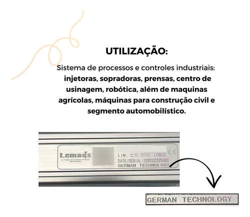 Régua Potenciométrica Corpo Cilindrico 360mm Pc-67 Lwg