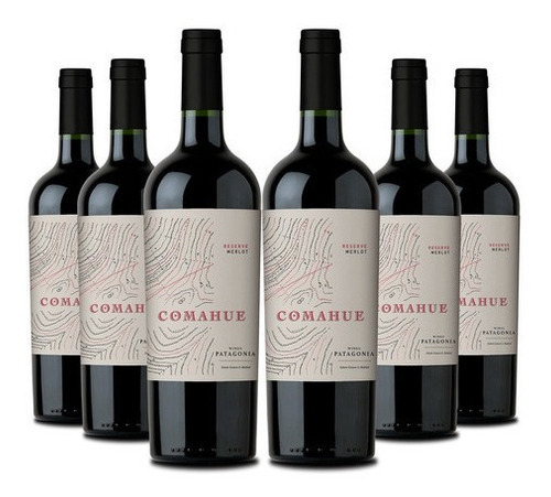 Vino Tinto Comahue Reserva Merlot Caja X 6 Unidades