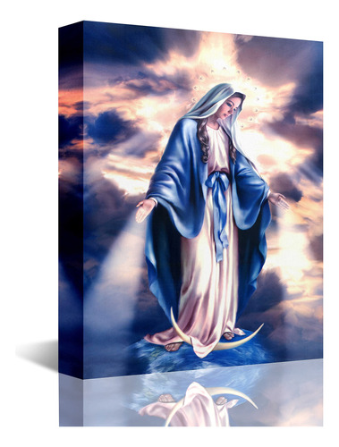 Wall-art Supplies Lienzo Enmarcado De Virgen Maria, Cocina,