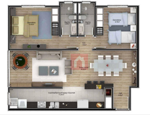 Imagem 8 de 17 de Apartamento Com 2 Dormitórios À Venda, 79 M² Por R$ 332.123,10 - Universitário - Santa Cruz Do Sul/rs - Ap1808
