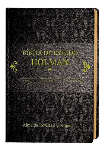 Bíblia De Estudo Holman - Preta Cpad Lançamento Com Caixa