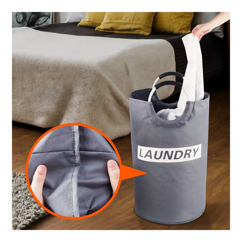 Imagen 5 de 5 de Bolsa Cesto Plegable Para Ropa Sucia