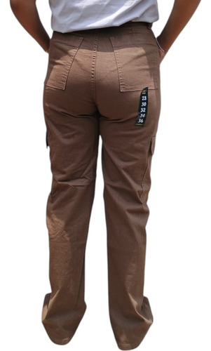 Pantalon Bolsas Cargo Marrón 5