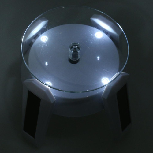 Solar / Batteryshowcase 360 Soporte Base Blanca Y Luz