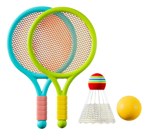 Conjunto De Deporte Infantil, Raqueta Ligera Con Verde Azul