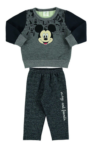 conjunto moletom mickey bebe