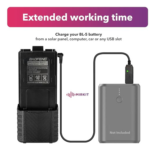 Paquete Extra Mirkit Radio Baofeng Uv-5r Mk5 8w De Potencia