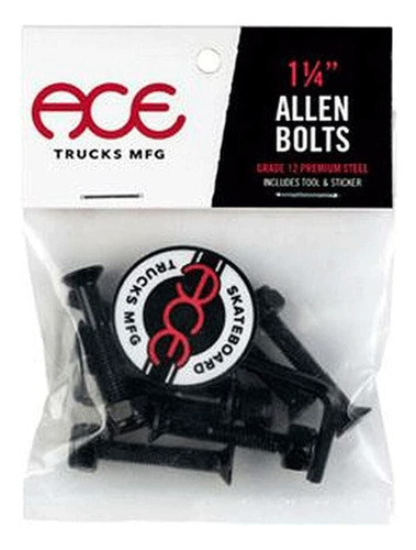 Ace Skate Hardware Allen 1 4  Negro Adaptador Inversor