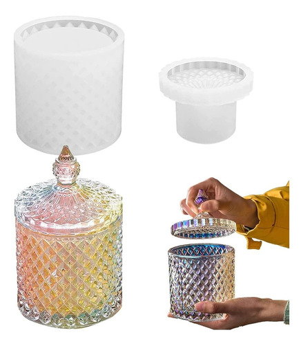 Large Trinket Jar Resin Box Molds With Lids