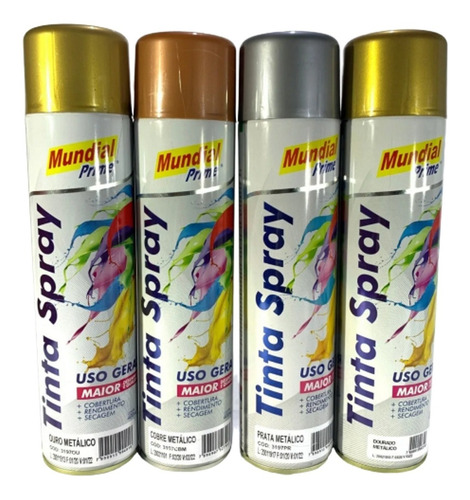 Pintura Aerosol Spray Esmalte Color Dorado #1  400ml M85