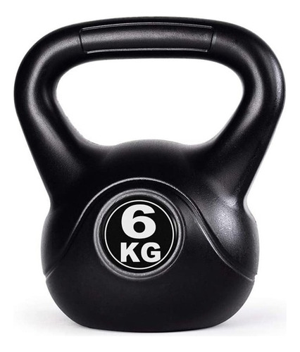 Pesa Rusa Kettlebell Plastica 6kg Color Negro