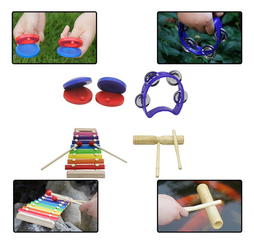 Imagen 5 de 9 de Juego De Juguetes Para Instrumentos Musicales, 19 Piezas, In