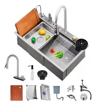 Comprar 2025 Cuba Cascata Premium Completa Com Acessórios Torneira Gourmet Cozinha Monocomando E Lavador De Copos Cozinha Gourmet Aço Inox 304 Com Armadilha Cor Prata Aço Escovado Hidramax