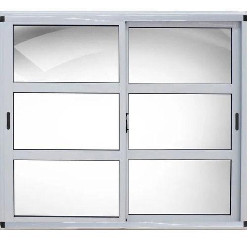 Ventana Aluminio Blanco Corrediza Moderna 1.50x2.00