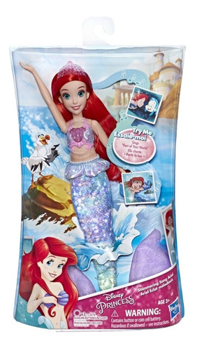 Boneca Disney Princesas Sereia Ariel Com Luz E Som Hasbro