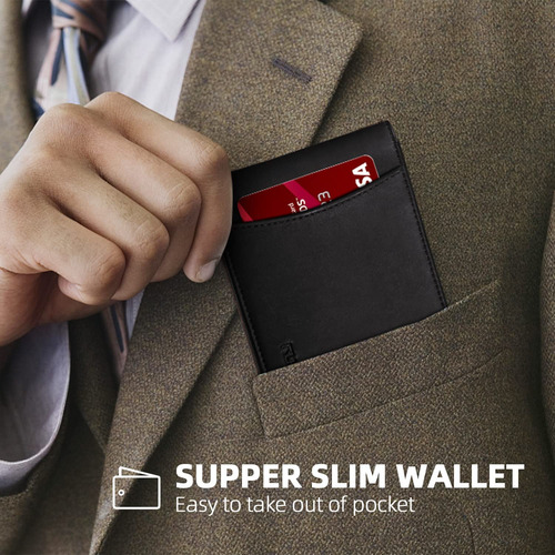 Cartera Runbox, Minimalista, 6 Ranuras, P/ Hombres, Delgada