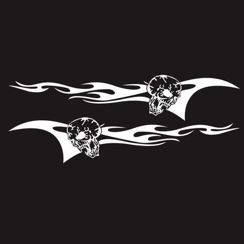 Conjunto De Adesivos De Carro D-964 Com Desenho De Caveira E