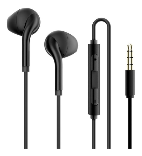 Auriculares Negros Con Cable - Tedge Color Negro