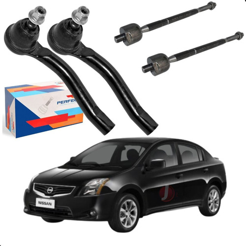 Kit Axial+terminal Direção Nissan Sentra 07 08 09 10 11 12