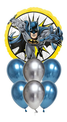 Set De Globos Decoración 7 Uds Superhéroe Dc