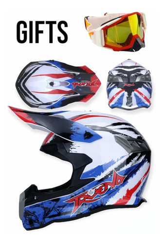 Set Casco P/ Motocross P/ Adulto Pro-biker + Antiparra Thor