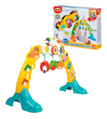 Gimnasio 3 En 1 Sonajeros Sonidos Luz Winfun Scarlet Kids