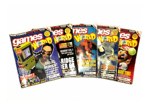 Lote 5 Revistas Games World En Español 1999 Videojuegos